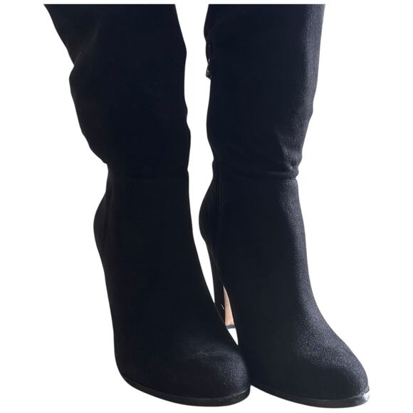 Sam Edelman Kayla Women’s Boots Black Suede Over the Knee Heel Side Zip Size 9 - Picture 6 of 14